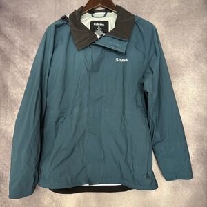 Simms Vapor Elite Hooded Jacket Men's M Waterproof Outdoor Fishing Windbreaker